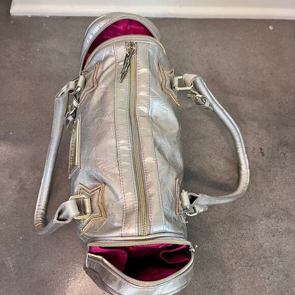 Betseyville Silver Metallic star gold lightning satchel women Y2K handbag purse - Picture 5 of 7